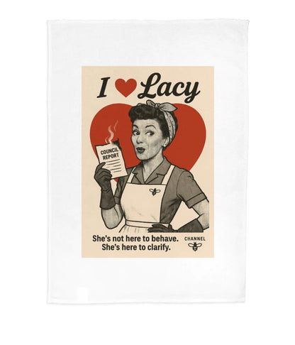 ❤️ I ❤️ Lacy Tea Towel