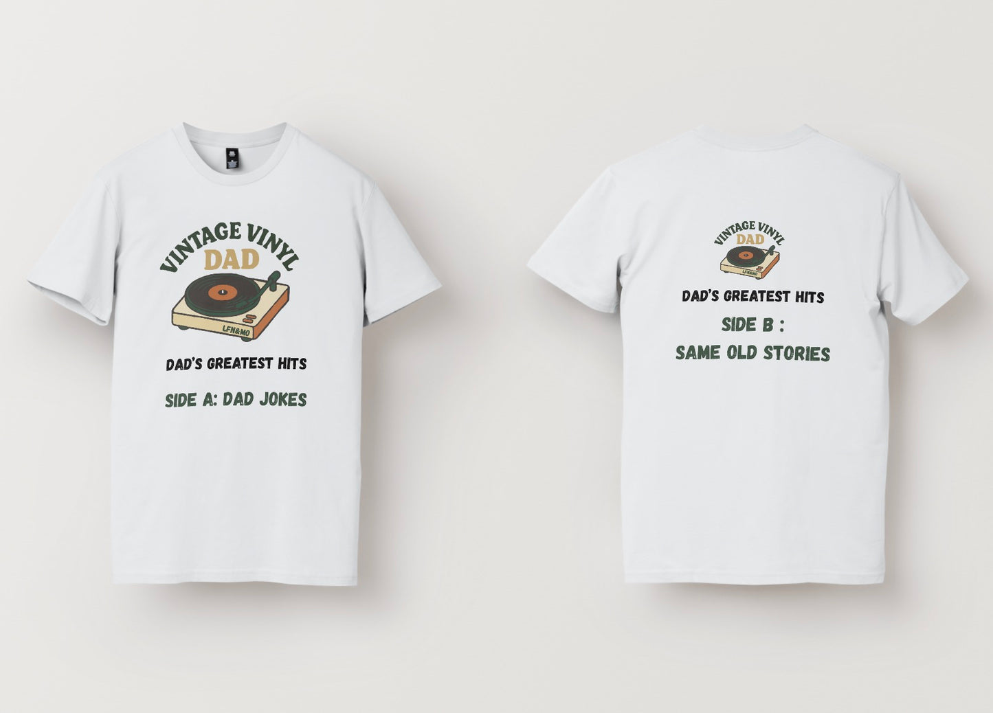 Vintage Vinyl Dad T-Shirt - Organic Cotton Comfort