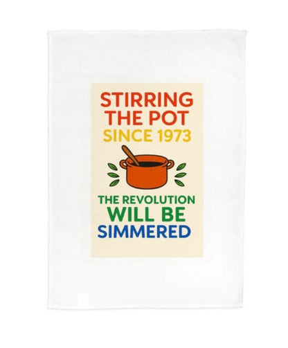 🍲 Stirring the Pot – Rainbow Edition Tea Towel