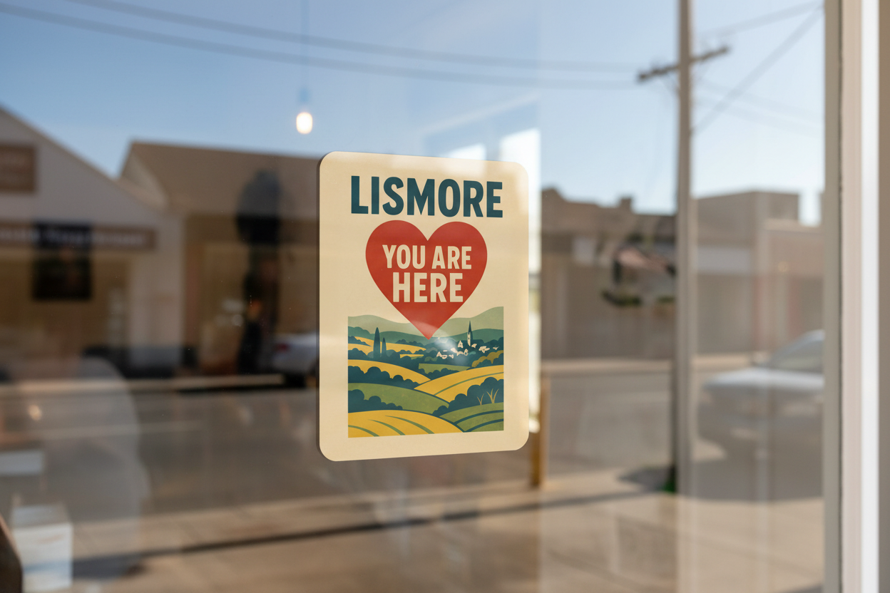 ✨ Lismore “You Are Here” Retro Sticker Collection. (3 Sizes: Small, Vinyl, Car Decal)