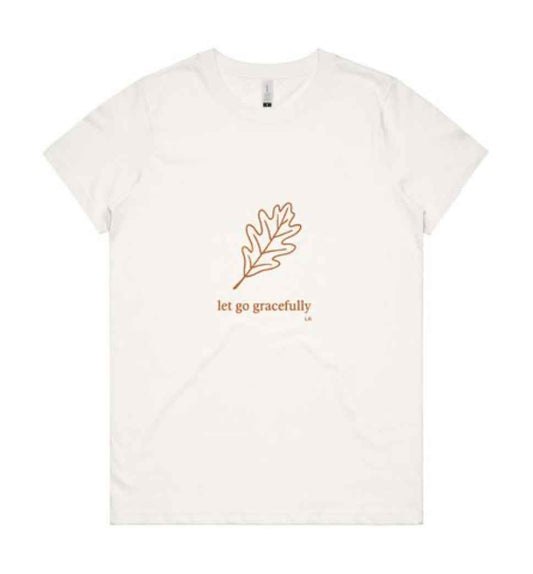Let Go Gracefully Autumn Wisdom Organic Tee - Embrace Comfort and Style
