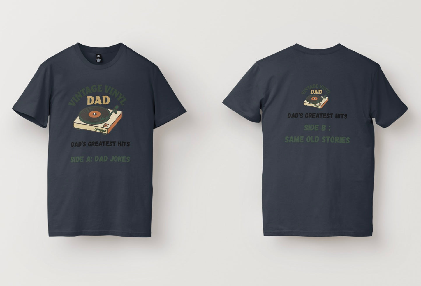 Vintage Vinyl Dad T-Shirt - Organic Cotton Comfort