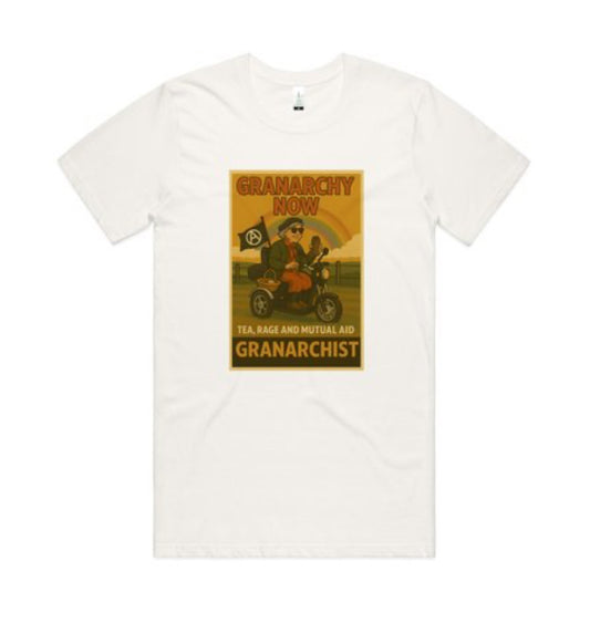 Tea, Rage & Mutual Aid – Granarchist Core Edition. Organic Cotton