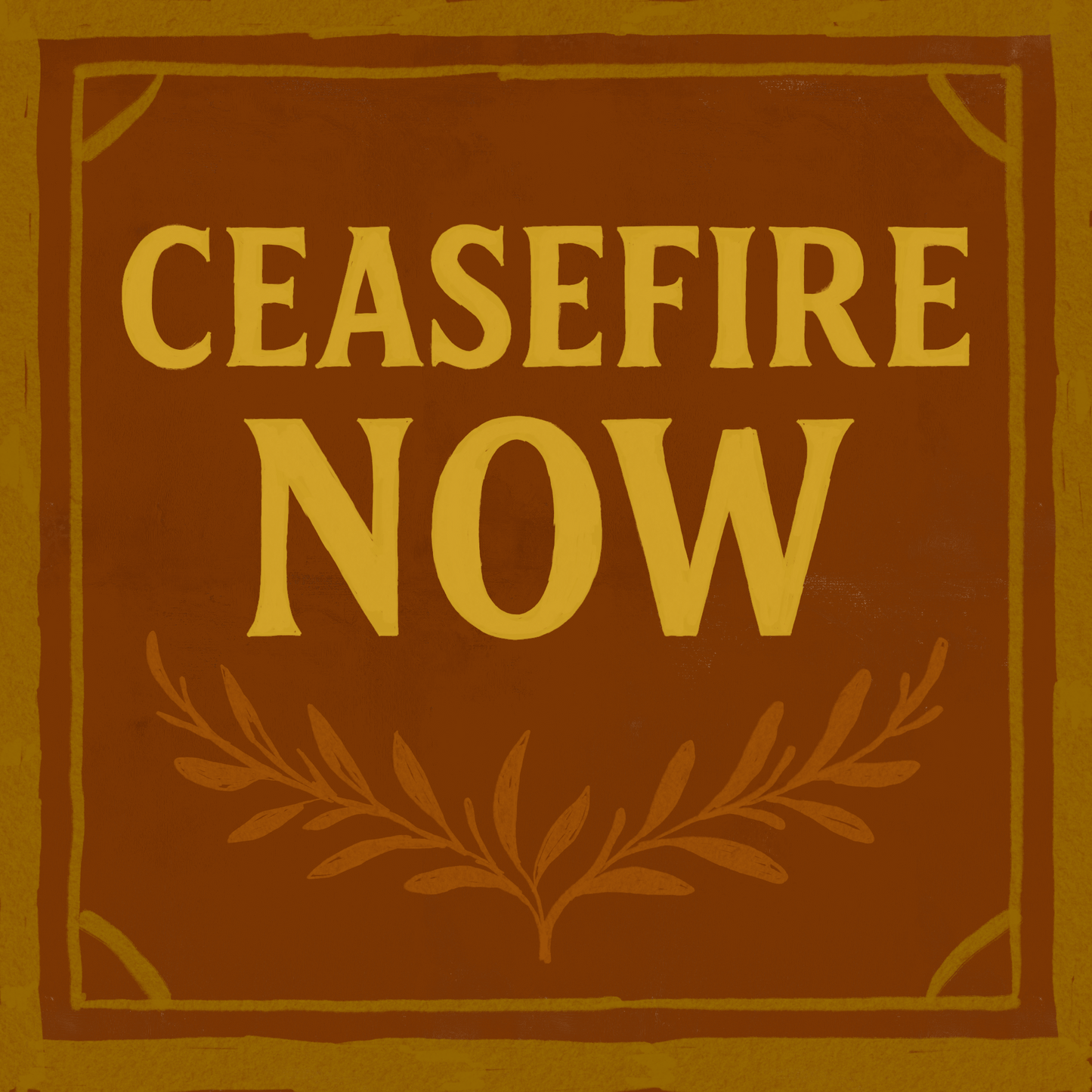 Ceasefire Now Decal - Stylish 12 x 12 cm Car Window Sticker
