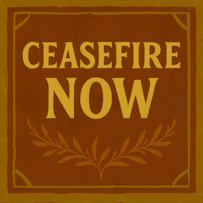 Ceasefire Now Decal - Stylish 12 x 12 cm Car Window Sticker