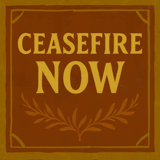 Ceasefire Now Decal - Stylish 12 x 12 cm Car Window Sticker