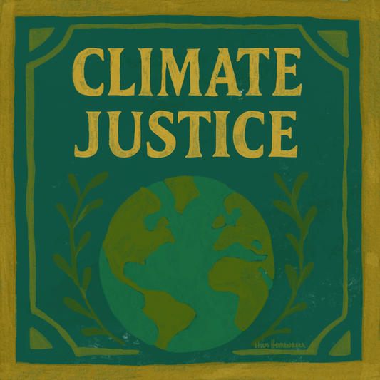 Climate Justice Waterproof Sticker - Car Decal 12cm x 12cm