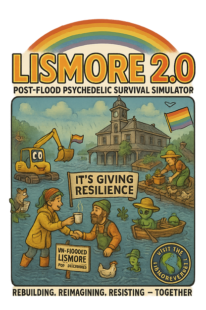 Lismore 2.0: The Psychedelic Survival Tee. Organic Cotton