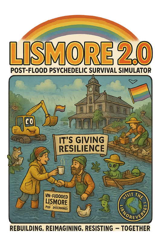 Lismore 2.0: The Psychedelic Survival Tee. Organic Cotton