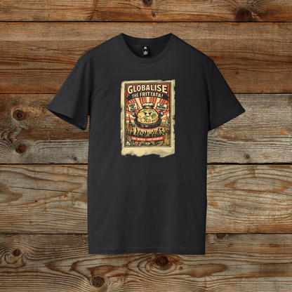 Cotton Globalise Frittata Design T-Shirt for a Unique Style Experience