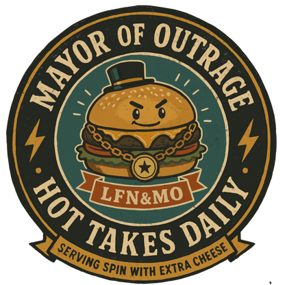 Mayor of Outrage T-Shirt - Hot Takes Daily with Extra Cheese