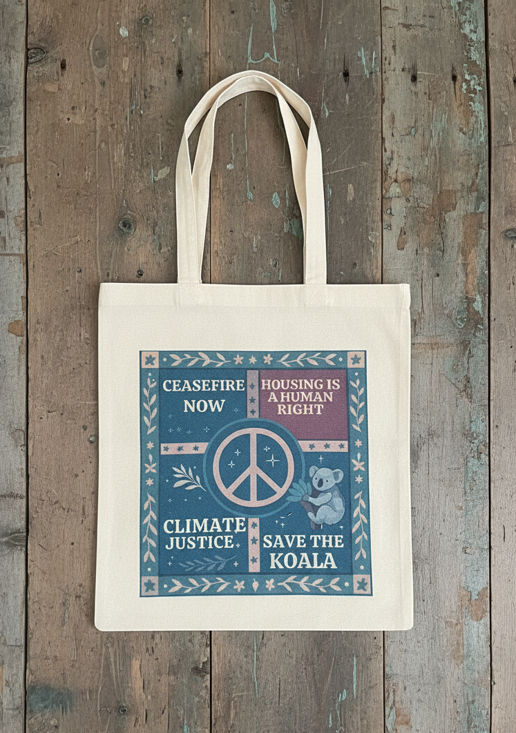 Peace, Housing & Climate Justice – Activist Tote Bag