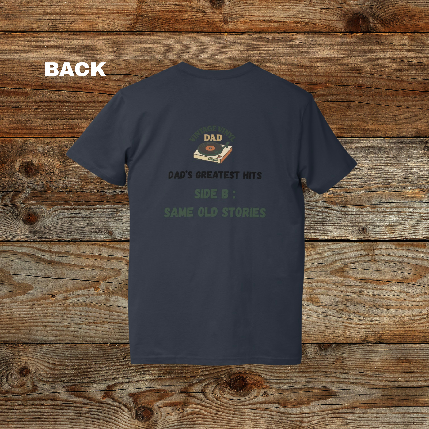 Vintage Vinyl Dad T-Shirt - Organic Cotton Comfort
