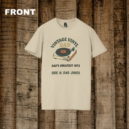 Vintage Vinyl Dad T-Shirt - Organic Cotton Comfort