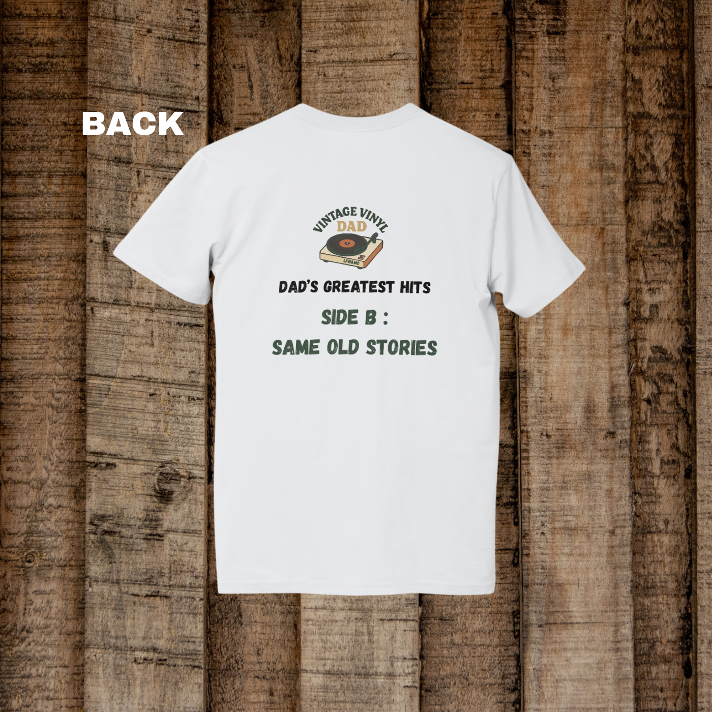 Vintage Vinyl Dad T-Shirt - Organic Cotton Comfort