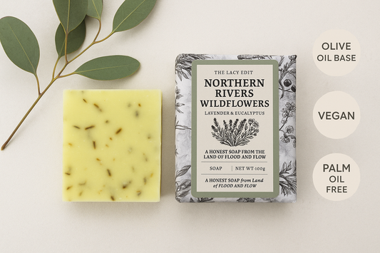 🌿 Northern Rivers Wildflowers Soap – Lavender & Eucalyptus (Wrapped Edition)
by The Lacy Edit
