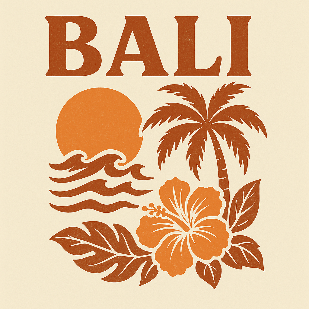 🌴 Bali Tee – Island Escape Edition. Organic Cotton