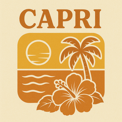 🇮🇹 Capri Tee – Coastal Sunset Edition. Organic Cotton