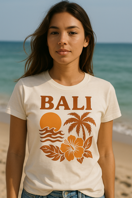 🌴 Bali Tee – Island Escape Edition. Organic Cotton