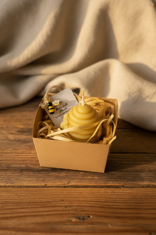 Pure Beeswax Beehive Candle - The Hivelet for Natural Home Ambiance