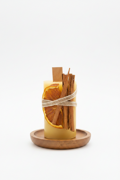 Pure Beeswax pillar candles. Bee Hive Garden