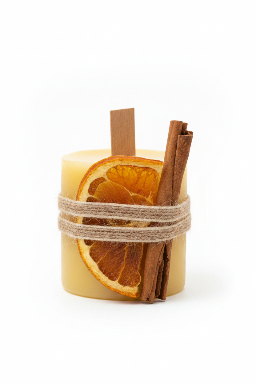 Pure Beeswax pillar candles. Bee Hive Garden