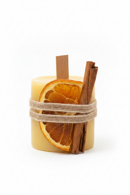 Pure Beeswax pillar candles. Bee Hive Garden