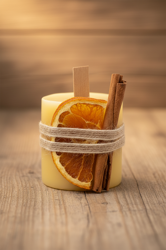 Pure Beeswax pillar candles. Bee Hive Garden