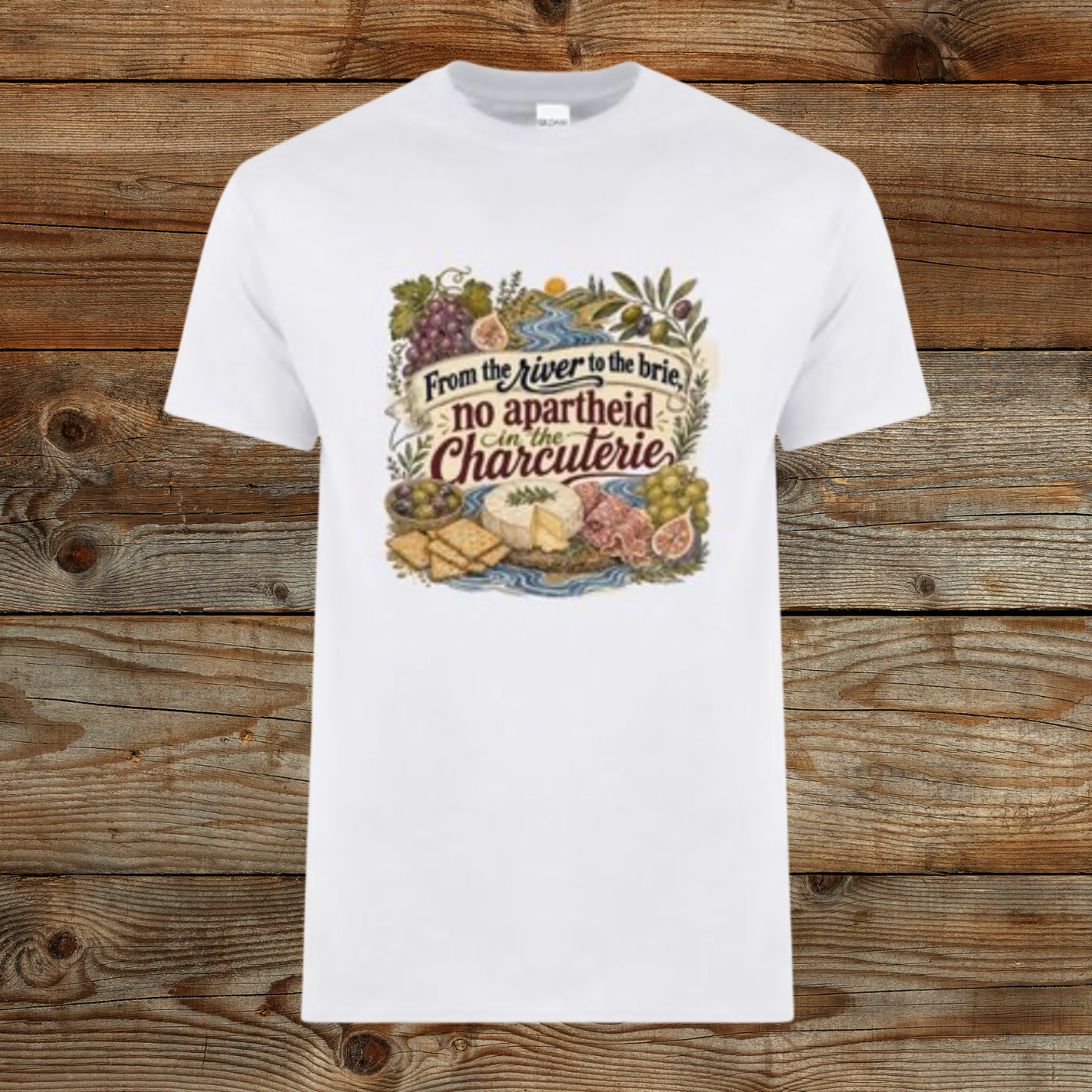 Cotton Tee. From the River to the Brie