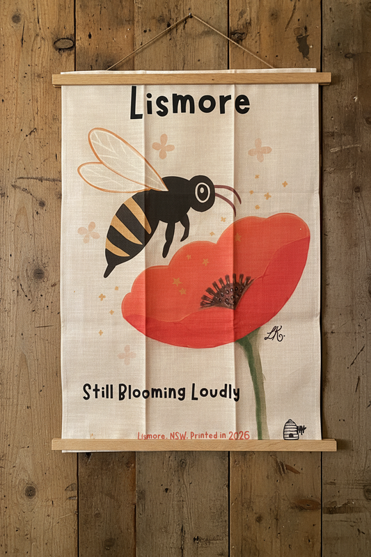 Linen Tea Towel Lismore - Still Blooming Loudly