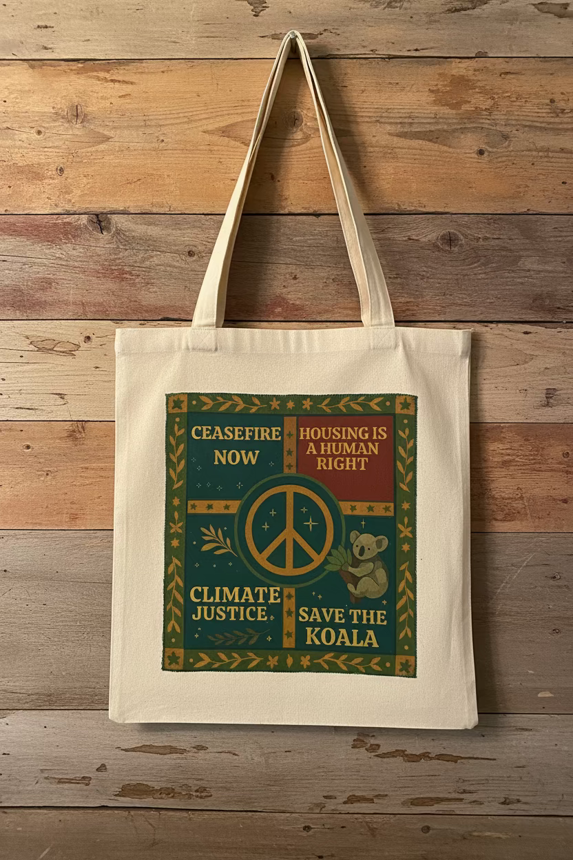 Peace, Housing & Climate Justice Activist Tote Bag - Empower Your Cause