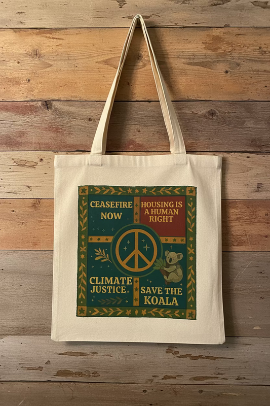 Peace, Housing & Climate Justice Activist Tote Bag - Empower Your Cause
