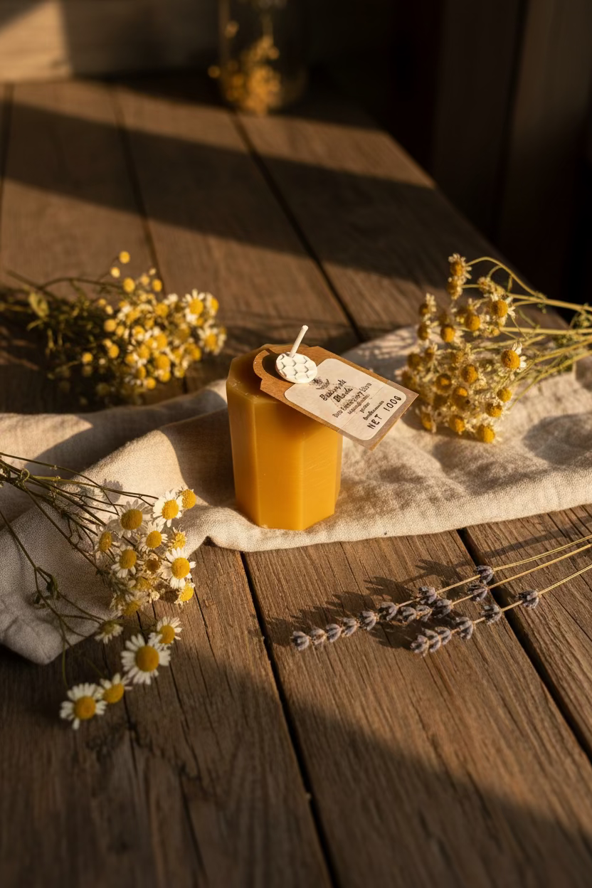 Pure Beeswax Shape Candles - 100g Bee Sanctuary Hive blend. Rosemary Lavender