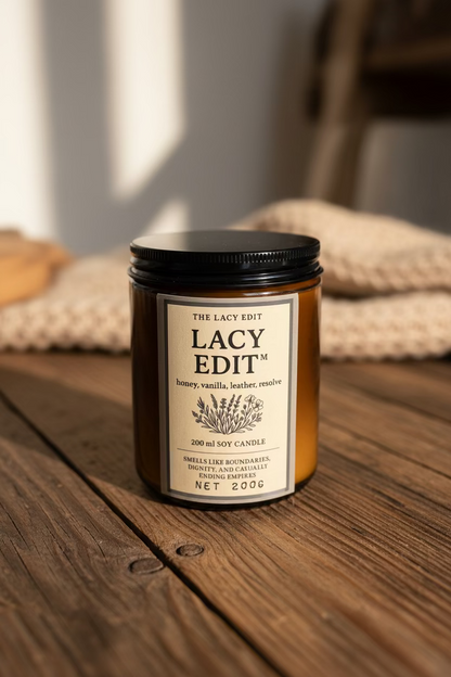 Lacy Edit Luxury Scented Candle – Elevate Your Home with Glamour and Calm