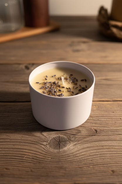Lavender Candle Made with Soy and Beeswax (200g)