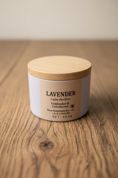 Lavender Candle Made with Soy and Beeswax (200g)
