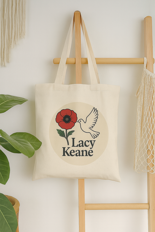 🌺🕊️ Lacy Keane Poppy & Dove Tote