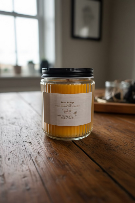 Soy beeswax blend, Sweet Orange candle. 400g