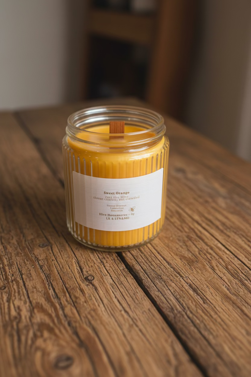 Soy beeswax blend, Sweet Orange candle. 400g