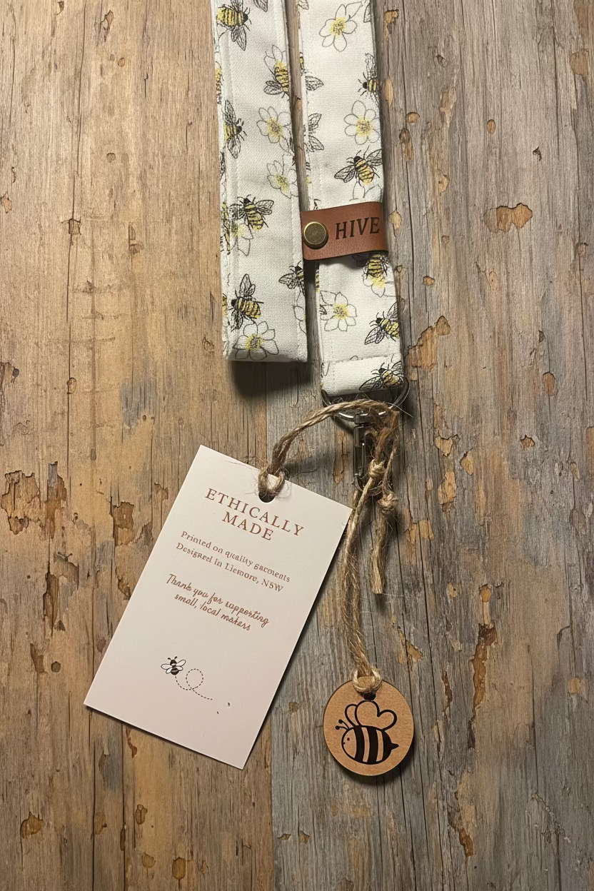 Handmade Bee Pattern Lanyard – Elevate Your Style & Keep Essentials Close