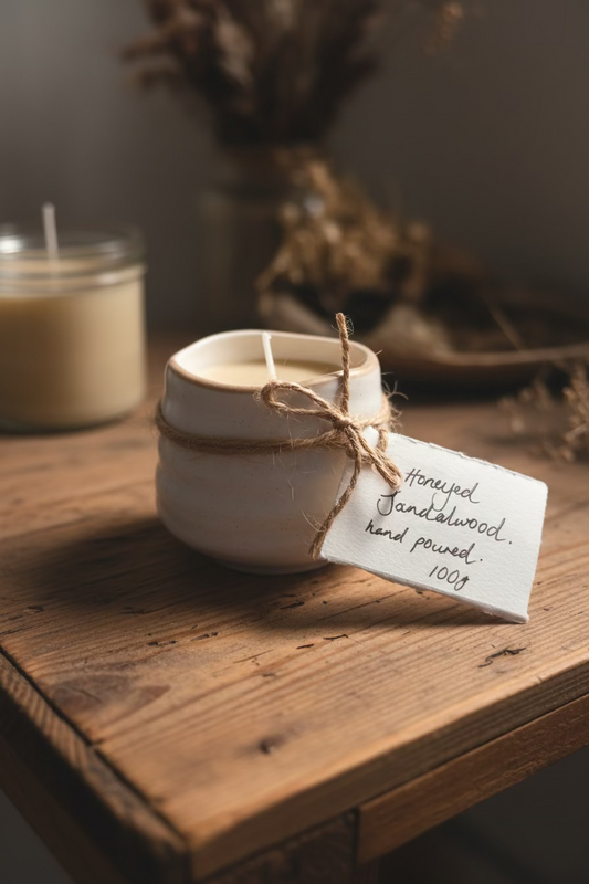 Honeyed Sandalwood Candle - Embrace Serenity with Soothing Aromas