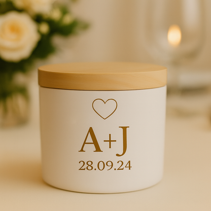 Personalised Wedding Favour Candles – Hive Homewares (Min. 24)