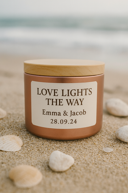 Personalised Wedding Favour Candles – Hive Homewares (Min. 24)