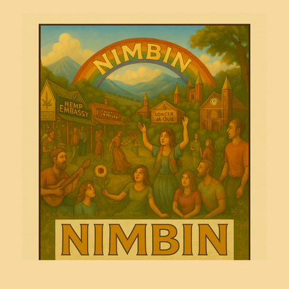 🌈 Nimbin Retro Vinyl Sticker – Waterproof
