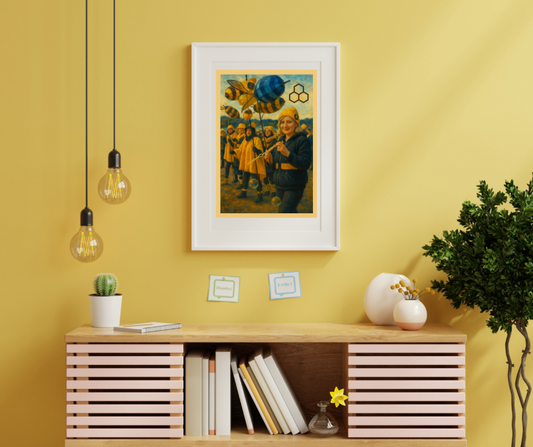 🐝✨ March of the Bees – Community Spirit Poster