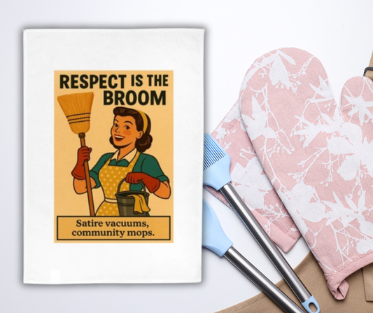 🧹 Respect Is the Broom Tea Towel