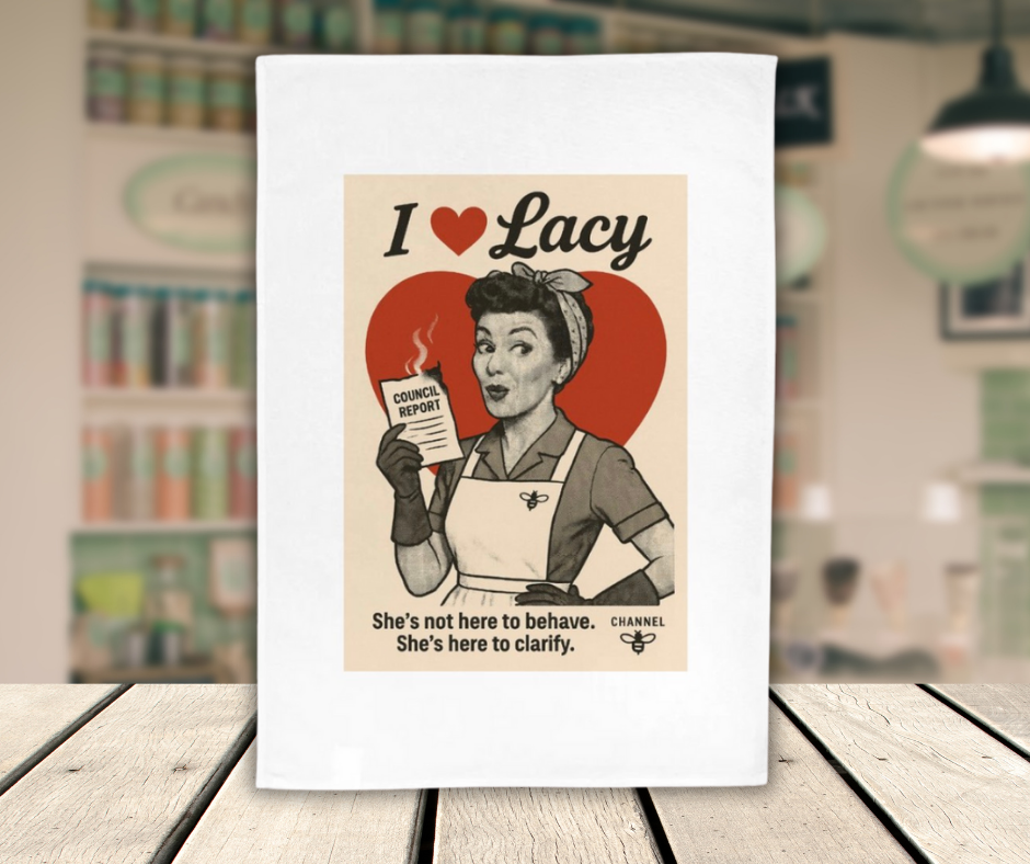 ❤️ I ❤️ Lacy Tea Towel