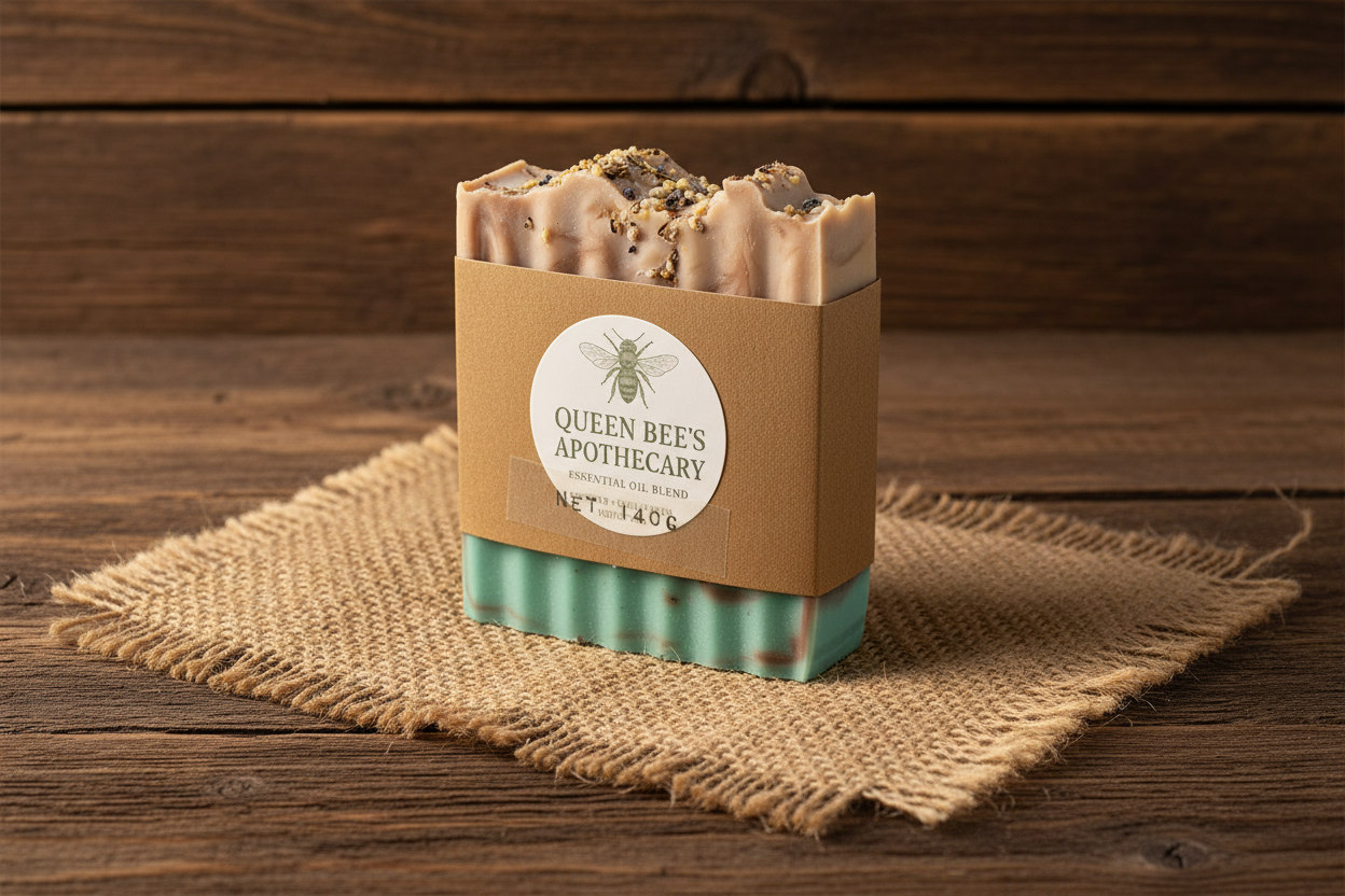 Lavender Eucalyptus Honey Soap - Queen Bee Apothecary 150g bar