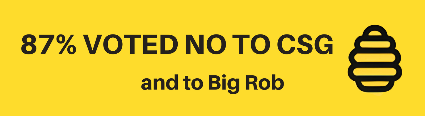 🐝 87% Voted No – CSG & Big Rob Bumper Sticker