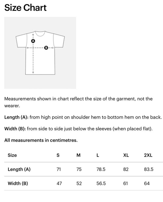 Guillotine – Beige on Black(women’s fit)Organic cotton.